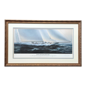 John Mecray “Defender” Framed, Numbered & Signed Large Lithograph Print