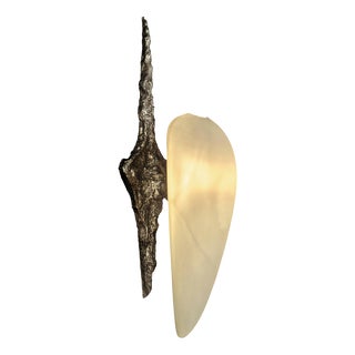 LV-426 Sconce in Patinated Cast Bronze by William Guillon For Sale