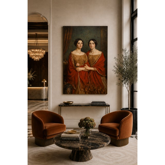 Atelier Aria Lumae the Sisters Unspoken Terracotta and Warm Amber Large Board Print For Sale - Image 9 of 16