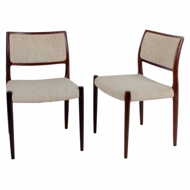 Mid 20th Century Niels Otto Møller Mod. 80 & 65 Dining Chairs - Set of 4 For Sale - Image 5 of 9