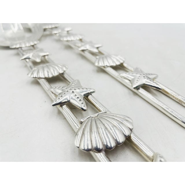 1980s Set of Serving Utensils by Emilia Castillo, Starfish & Shells Collection For Sale - Image 11 of 13