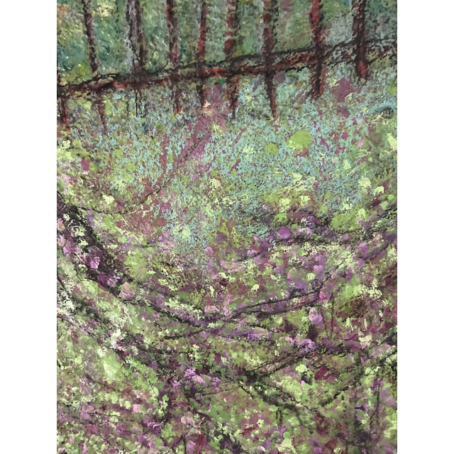 Italian Artist, Blossom with ArpVerdeacqua, Acrylic on Canvas For Sale - Image 3 of 11