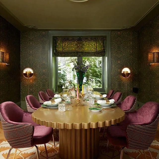 Reminiscent of an antique Persian carpet print, House of Hackney's 'Zanjan' has been recoloured for the new season in...