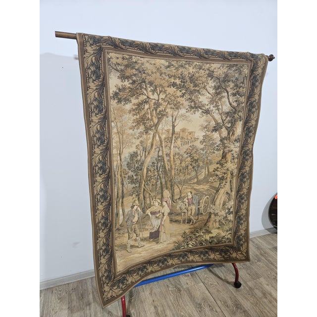 Tapestry with Idyllic Forest Motif from Aubusson, France, Late 19th Century For Sale - Image 13 of 18