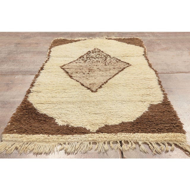 Vintage Azilal Moroccan Rug, 03'00 X 06'02 For Sale - Image 9 of 10