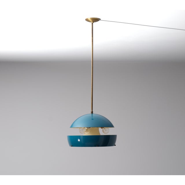 Mid-Century Modern Vintage Italian Pendant Lamp, 1950s For Sale - Image 3 of 14
