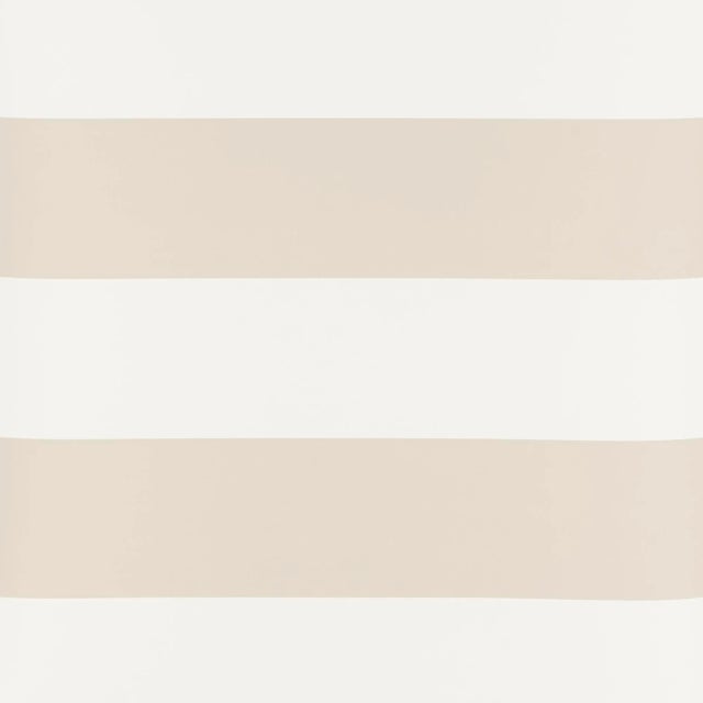 Schumacher Baxter Stripe Wallpaper in Dove For Sale