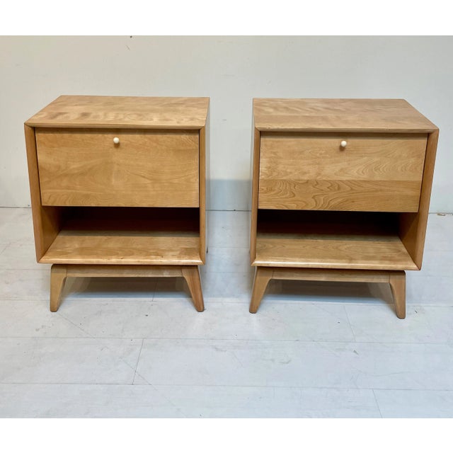 1950s Heywood Wakfield Encore Night Stands, Pair, Mid-Century For Sale - Image 10 of 10
