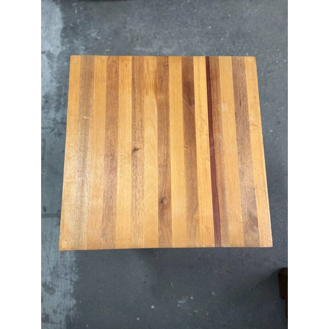 Vintage Butcher Block Top Side Table For Sale - Image 12 of 13
