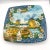 This is a stunning painted Terra Cotta platter from Trapani in Sicily, Italy. It shows the famous windmills of trapani. It...
