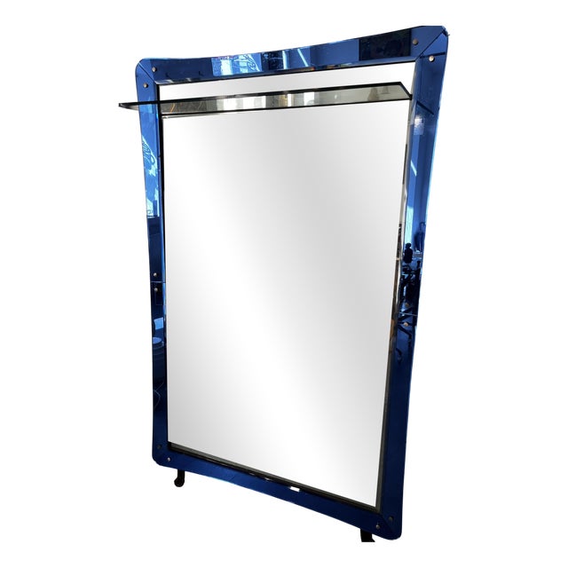 Large Wall Mirror Wardrobe from Cristal Art, Florence, Italy, 1970s For Sale