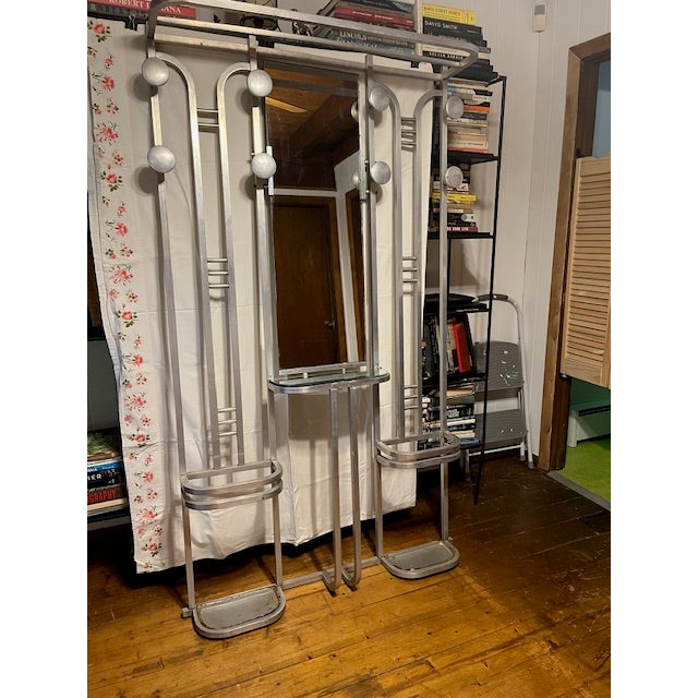 French Art Deco Streamline Moderne Hall Tree/Umbrella Stand, in beautiful condition, with a little age-related wear, but...