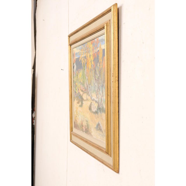 Mid 20th Century Framed Swedish Autumn Landscape Painting For Sale - Image 4 of 12