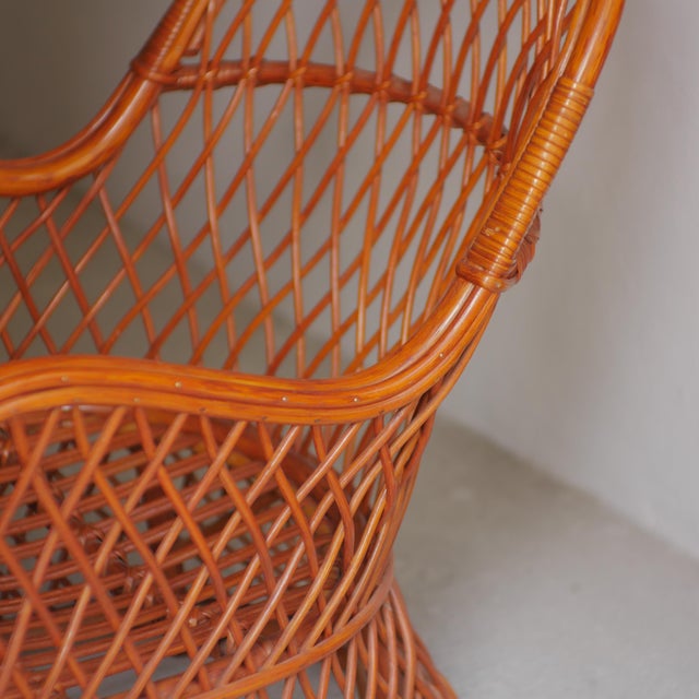 Italian Wicker Armchairs from Gervasoni, 1970s, Set of 2 For Sale - Image 18 of 18