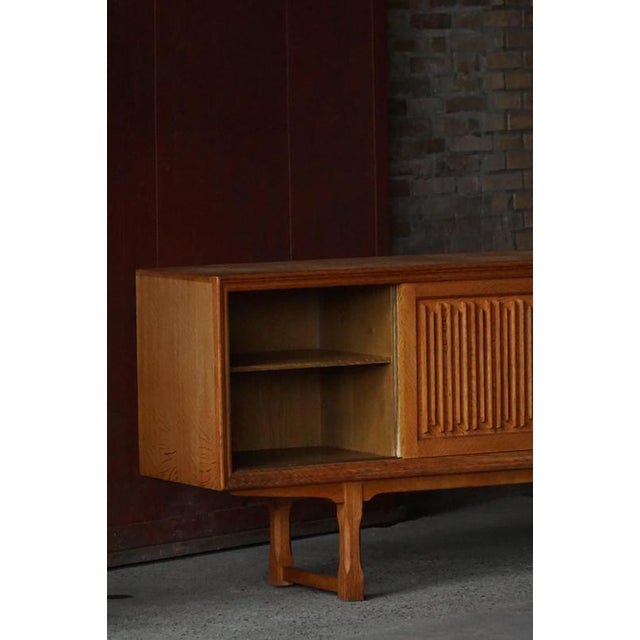 Vintage Low Sideboard in Oak, 1960s For Sale - Image 6 of 18