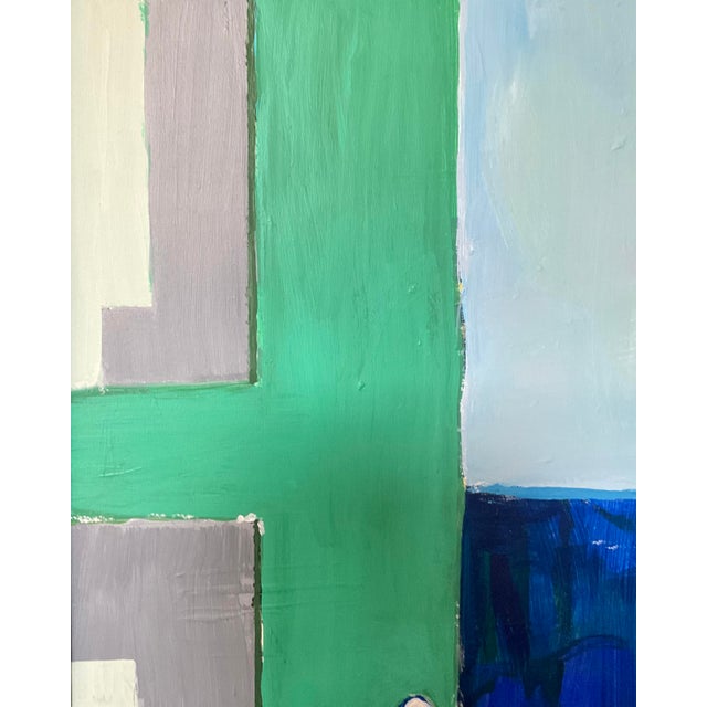 2020s Abstract Blue and Green Original Artwork For Sale - Image 5 of 11
