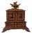 1880s Black Forest Carved Walnut Jewelry Box With Birds, Floral Relief, & Key For Sale