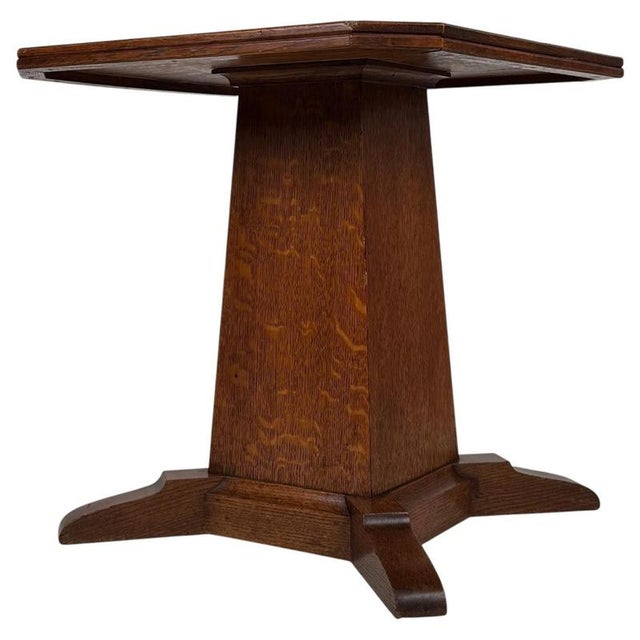 Early 20th Century Antique English Oak Side Table For Sale - Image 9 of 9