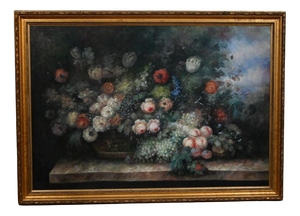 Dutch Artist, Still Life with Floral Spray, Oil Painting, Framed