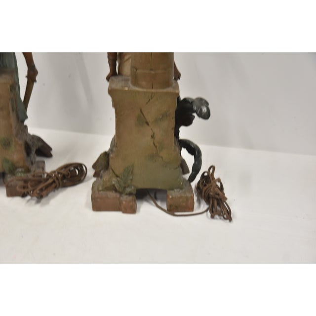 Late 19th Century Monumental Austrian Terracotta Orientalist Lamps - a Pair For Sale - Image 14 of 17
