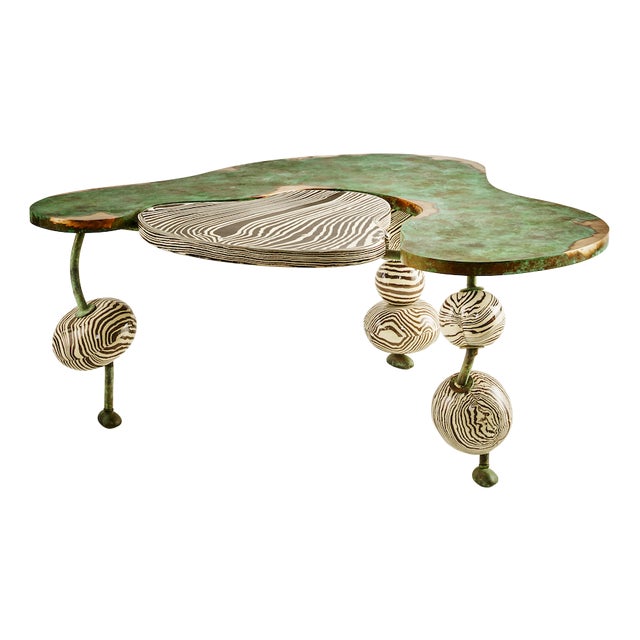Ceramic and Bronze Nimbo Coffee Table by Henry Holland Studio For Sale