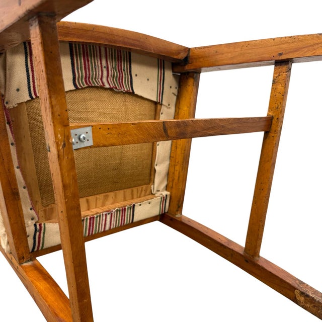 Wood Dutch Empire Lyre Back Armchair in Cherrywood For Sale - Image 7 of 13