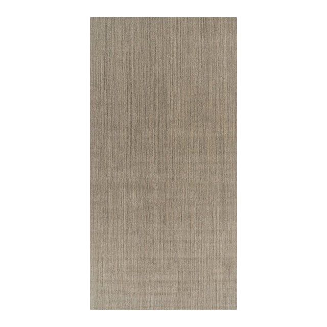 Rug & Kilim’s Oversized Modern Textural Rug With Beige and Gray Striae - 12x24 For Sale