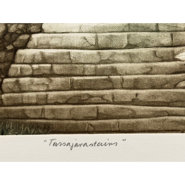 G H Rothe Tassajara Stairs 1983 Hand Signed Mezzotint Art Etching #Ap3 For Sale - Image 4 of 7