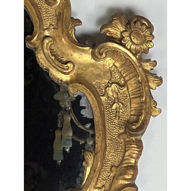 Wood 19th Century Italian Giltwood Mirrors in Hand-Carved Rococo Style For Sale - Image 7 of 14