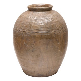 Thai Stamped Thai Pickling Pot, C. 1900 For Sale