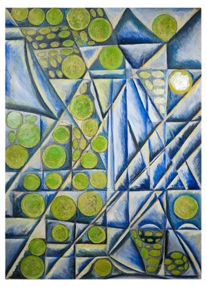 Giorgio Lo Fermo, Post Cubism, Oil on Plywood, 1989