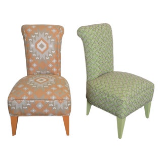 1950s Pair of French Mid-Century Side Chairs For Sale