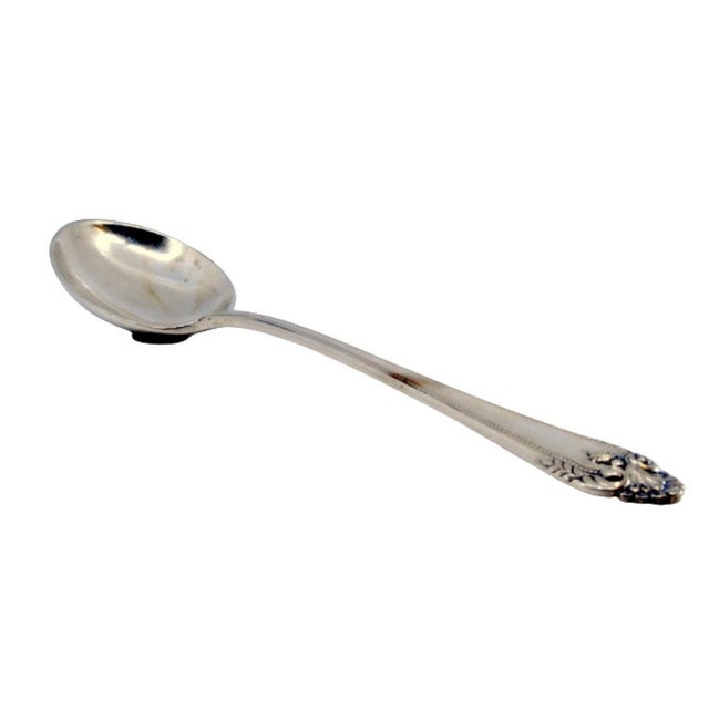 Silver Silver Rice and Serving Spoon with Grooves For Sale - Image 8 of 8