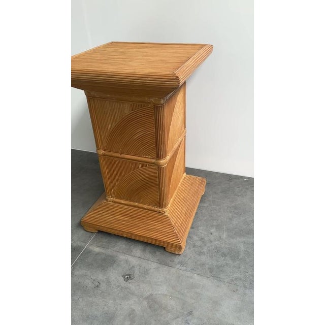 Vintage French Split Bamboo Pedestal, 1970s For Sale - Image 15 of 16