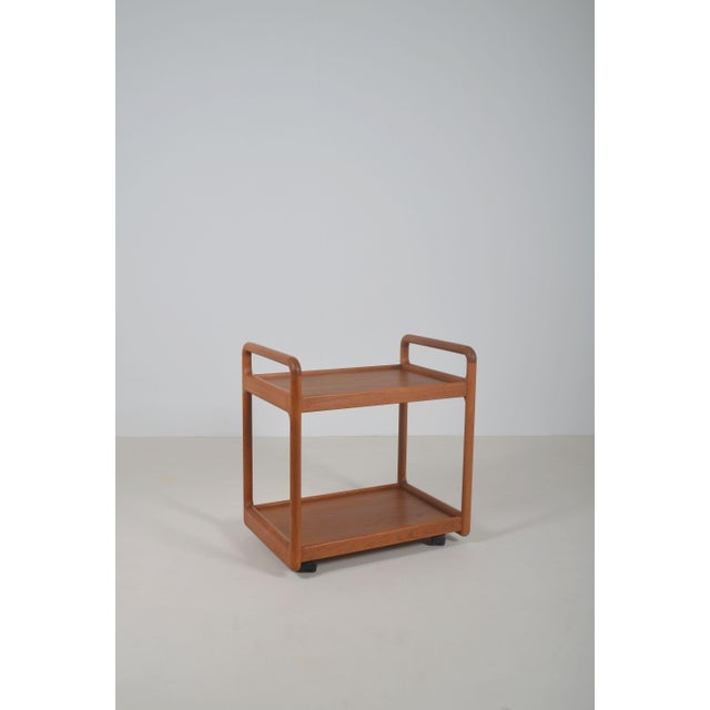 Wood Danish Serving Trolley by Poul Cadovius for Cado, 1960s For Sale - Image 7 of 7