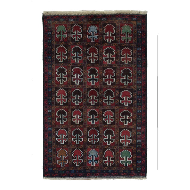 Red Rug & Kilim’s Baluch Tribal Rug With Colorful Geometric Patterns For Sale - Image 8 of 8