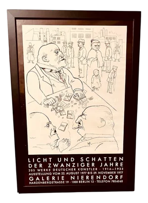 Original Galerie Rinderdorf The Possession Toads Exhibition Poster after George Grosz, Berlin, 1977