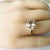 Cushion-Shaped Morganite Diamond 4.50 Carat 14 Karat Yellow Gold Halo Setting Ring Finger Size 6.75 For Sale - Image 10 of 11