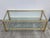 Brass Mid-Century Modern Set of Brass Side Table and End Console Table with Glass For Sale - Image 8 of 18