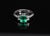 Late 20th Century Late 20th Century 0.96ct Gia Colombian Untreated No Oil Emerald & Diamond Platinum Ring Size 5.75 For Sale - Image 5 of 18