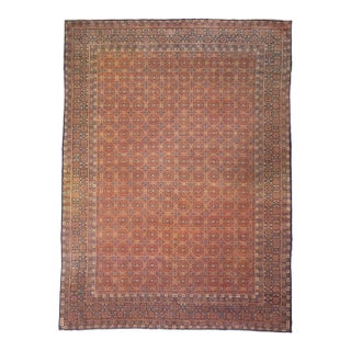 Antique Persian Kashan Rug 7'10" X 10’8” For Sale