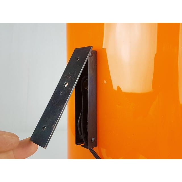 Brass, Orange and White Murano Glass Sconce by Vistosi, 1960s For Sale - Image 12 of 16