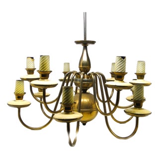 Vintage Metal Chandelier, Poland, 1980s For Sale