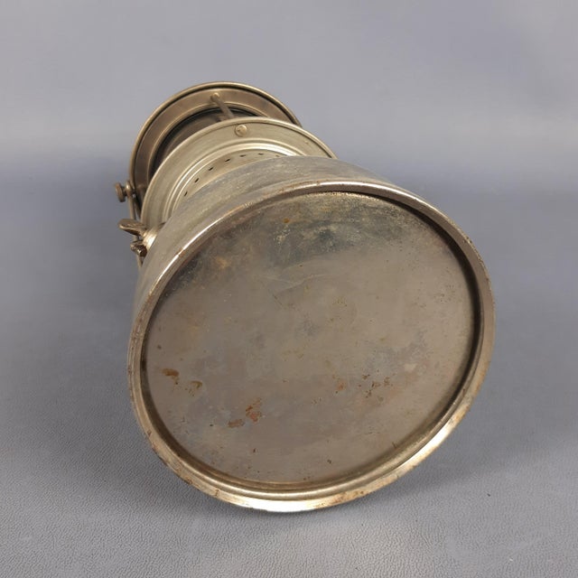 Antique Oil Lantern in Metal and Glass For Sale - Image 6 of 11