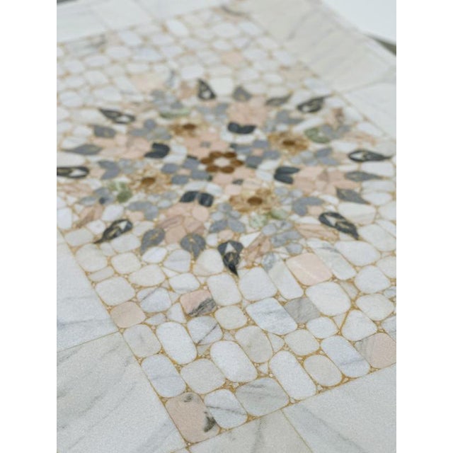 Black Large Italian Pietra Dura Marble Mosaic Coffee Table For Sale - Image 8 of 16