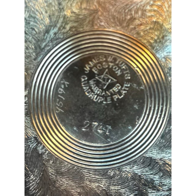 Antique James W. Tufts Quadruple Plate Bride’s Basket | Aesthetic Movement Bird & Butterfly Motif | c.1890–1910 For Sale In Portland, OR - Image 6 of 10