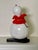 White Vintage Arts & Crafts Holiday Snowman Hand Painted Gourd Art in White, Red & Black For Sale - Image 8 of 8