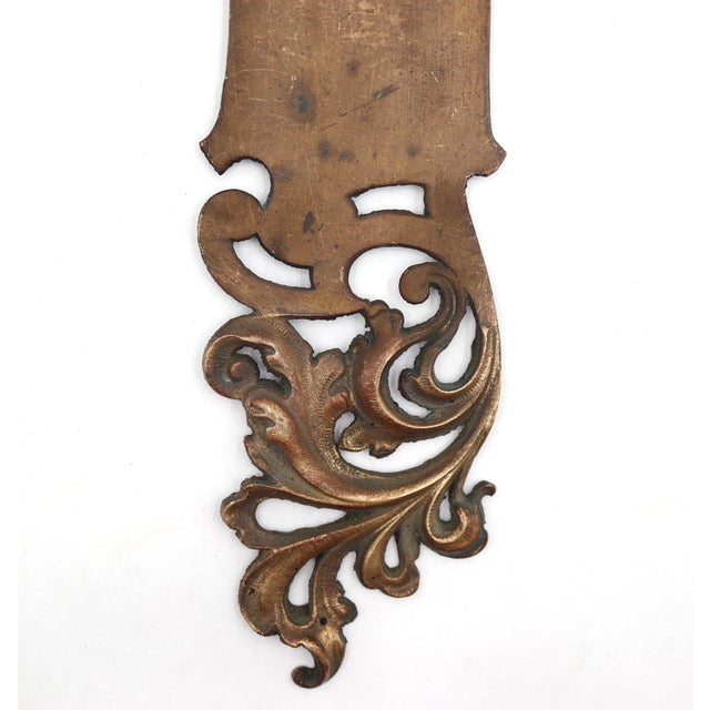 Antique 19 In. Art Nouveau Bronze Entry Door Back Plate For Sale - Image 4 of 5