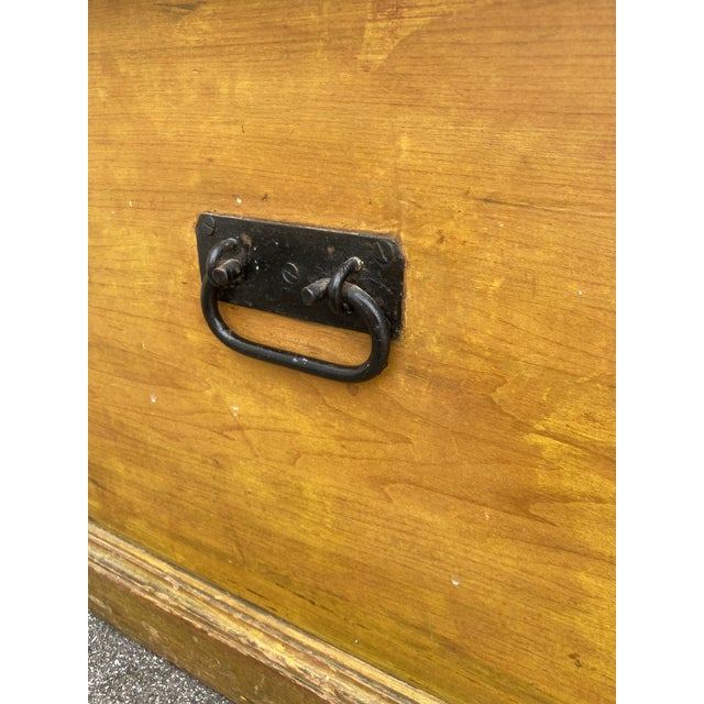 English Pine Trunk or Blanket Chest For Sale - Image 14 of 14