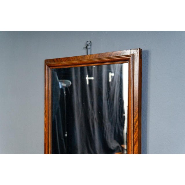 Wood Antique Mirror with Pine Frame, 1900s For Sale - Image 7 of 12